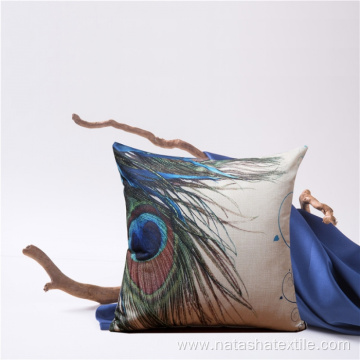 digital textile printingflax polyester blend pillow